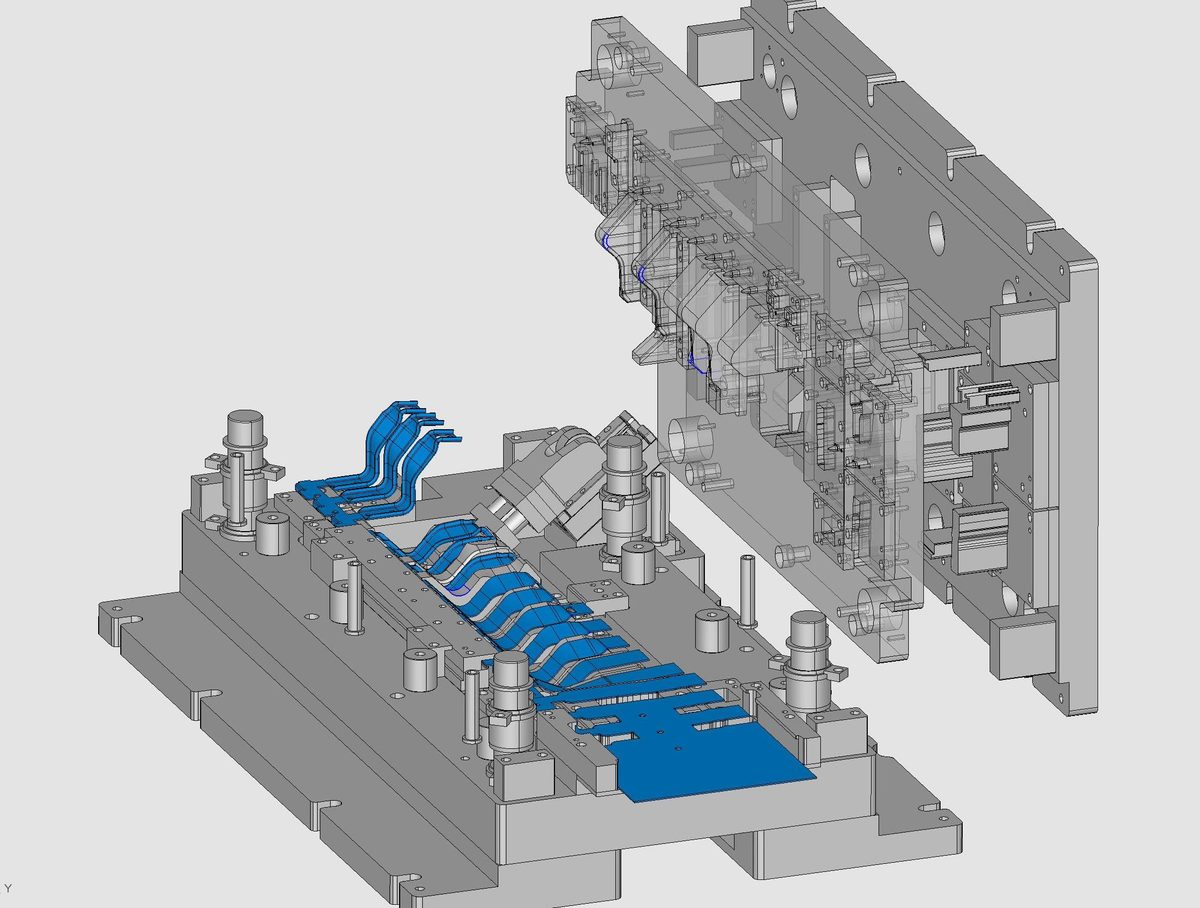 CAD-Modell eines Folgeverbundwerkzeugs