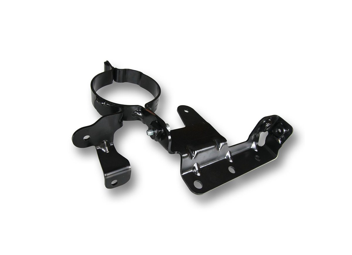 Schwarz beschichtete Halterbaugruppe mit Schelle
